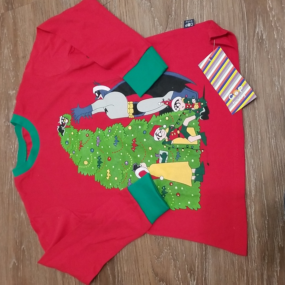 (7) NWT GAP Youth Festive Holiday Seasonal Long-Sleeved Graphic Cartoon  Xmas
